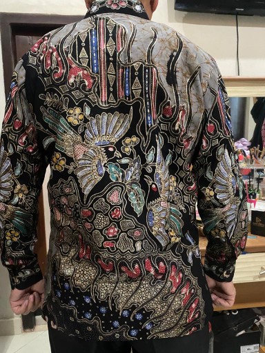 Kemeja Batik Tulis Kombinasi Lengan Panjang Size M.l.xl.xxl Batik Asli Pekalongan