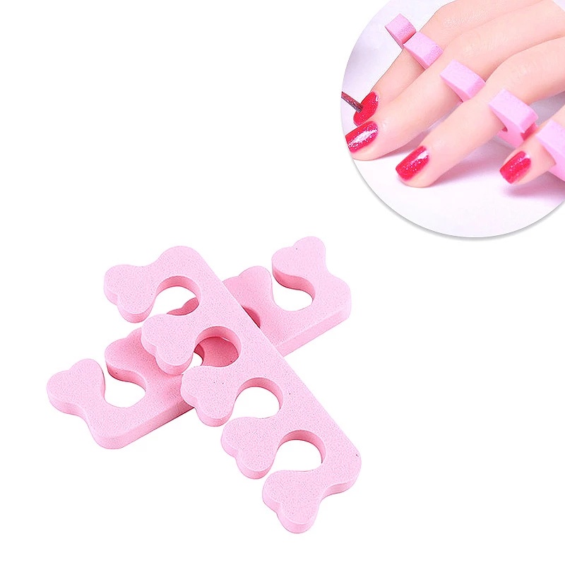 2pcs Spons Pemisah Jari Kaki Warna Pink Untuk Nail Art