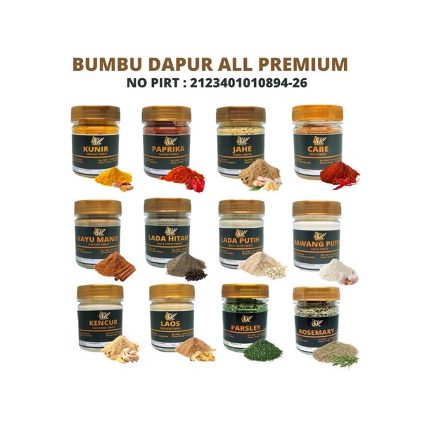 

Bumbu Dapur All Premium Botol 100ml / Lada Hitam / Bawang Putih