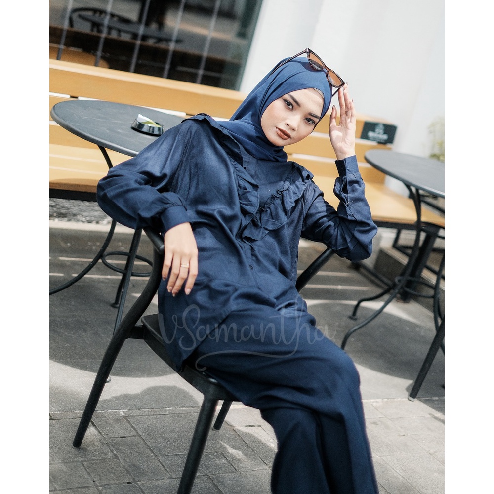 Pajamas / Piyama One Set Kemeja Rayon Nanda