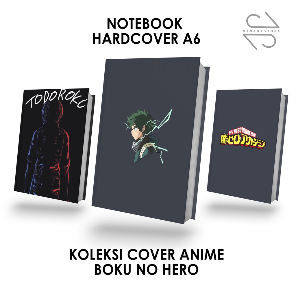 

Pocket Book/Notebook Hardcover A6 isi polos dan garis Gambar Bokuno Hero
