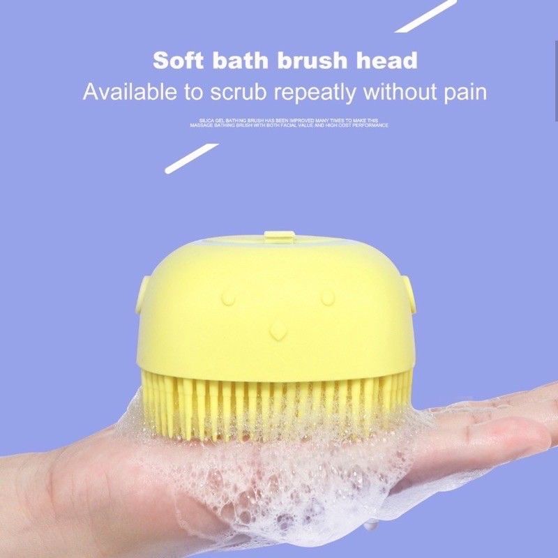 Body scrub shower brush SILICON MESSAGE BATH BRUSH KOTAK ( bentuk kotak )