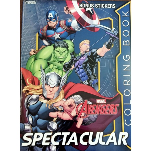 Jual Buku Mewarnai/ Coloring Book Marvel Avengers " Spectacular"+ Bonus