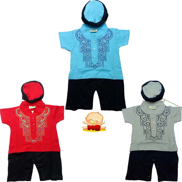 Romper Jumper Koko Bayi Baju Muslim Bayi Laki Laki Ozuka Warna