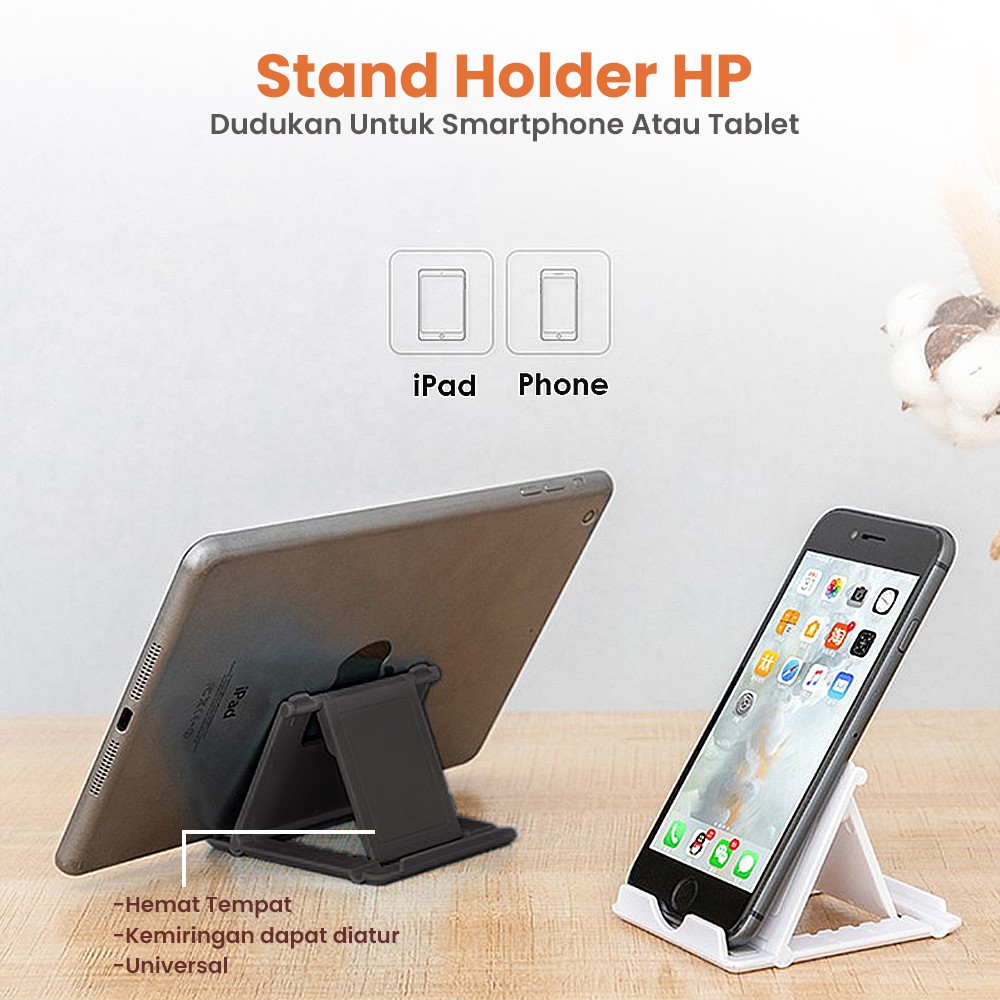 Stand Holder HP Handphone Universal Bahan ABS Anti Slip