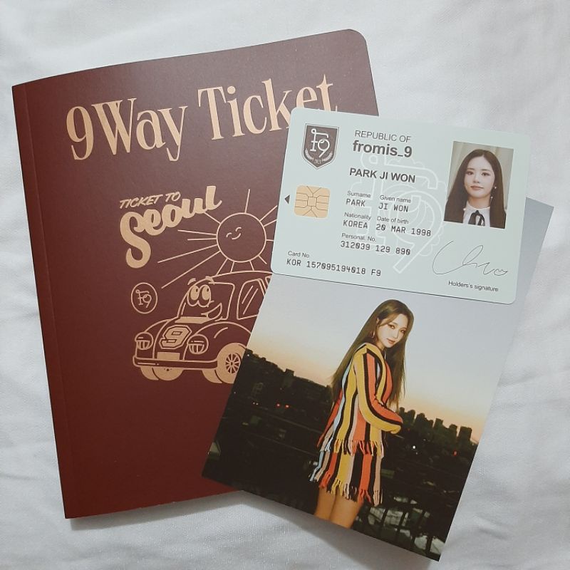 fromis_9 9 Way Ticket Album Jiwon Jisun ID Card Photocard Postcard