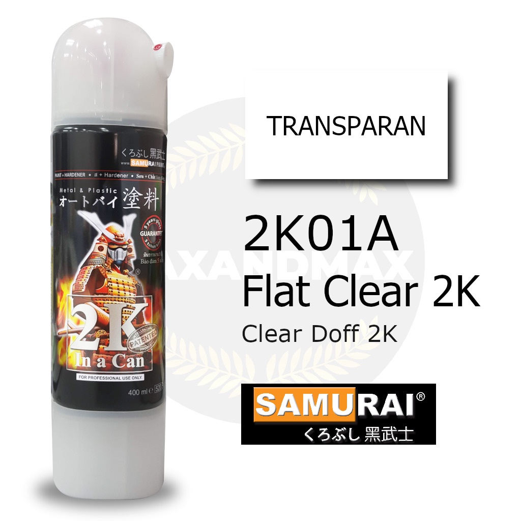 Samurai Paint Clear Doff / Flat Clear 2K01A Vernis 400 ml - Cat Semprot