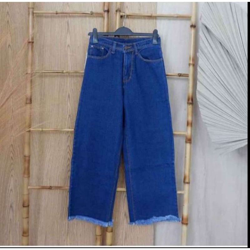 (COD) CELANA KULOT JEANS RAWIS WANITA PREMIUM WDS / HIGHWAIST KULOT JEANS RAWIS