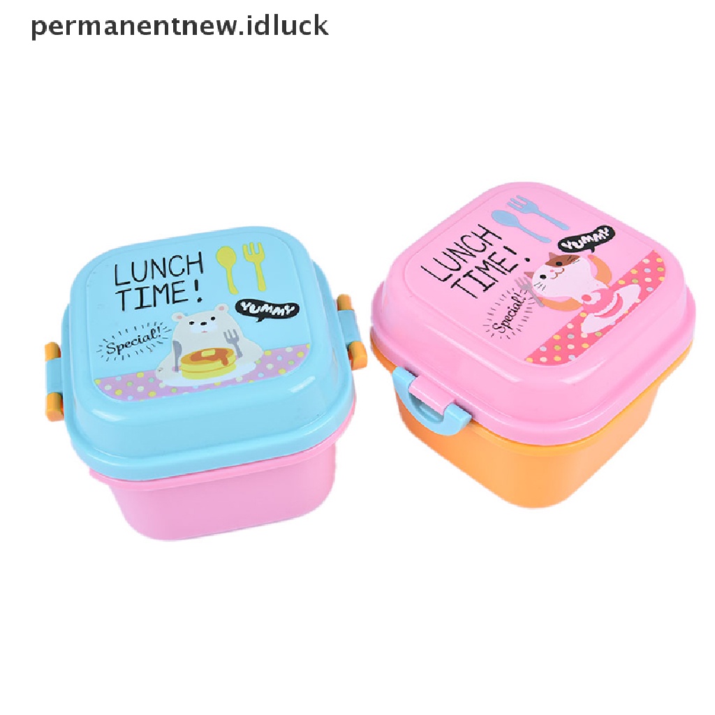 Kotak Makan Siang Bento Bahan Plastik Motif Kartun Untuk Microwave Oven