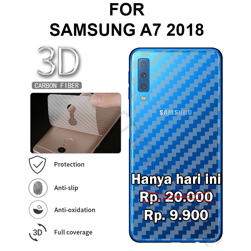 Anti Gores Belakang Garskin Stiker hp Samsung A7 2018 Skin