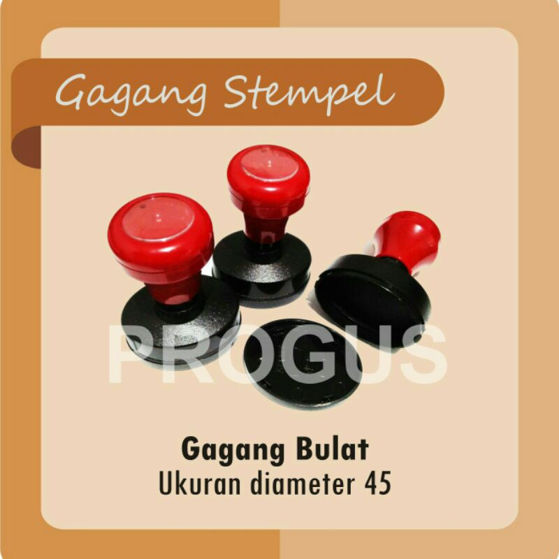 Gagang Stempel Flash Otomatis Bulat  Ukuran Diameter 45 mm