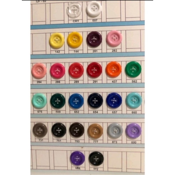 Kancing Besar 2,5cm Warna Warni Plastik Gross