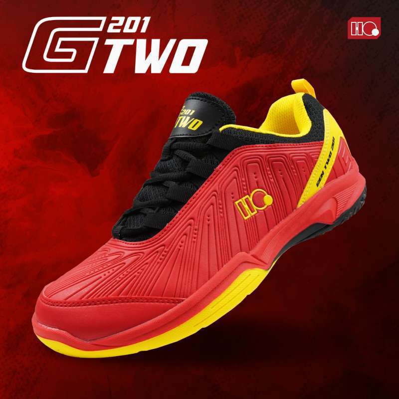 HIQUA G-TWO SEPATU BADMINTON - RED YELLOW