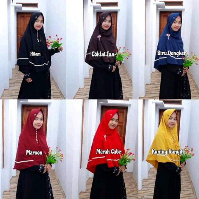 Khimar zahira hawari L jilbab hawari zahira jilbab renda khimar renda