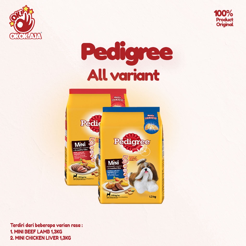 Makanan Anjing murah Pedigree MINI 1,3kg