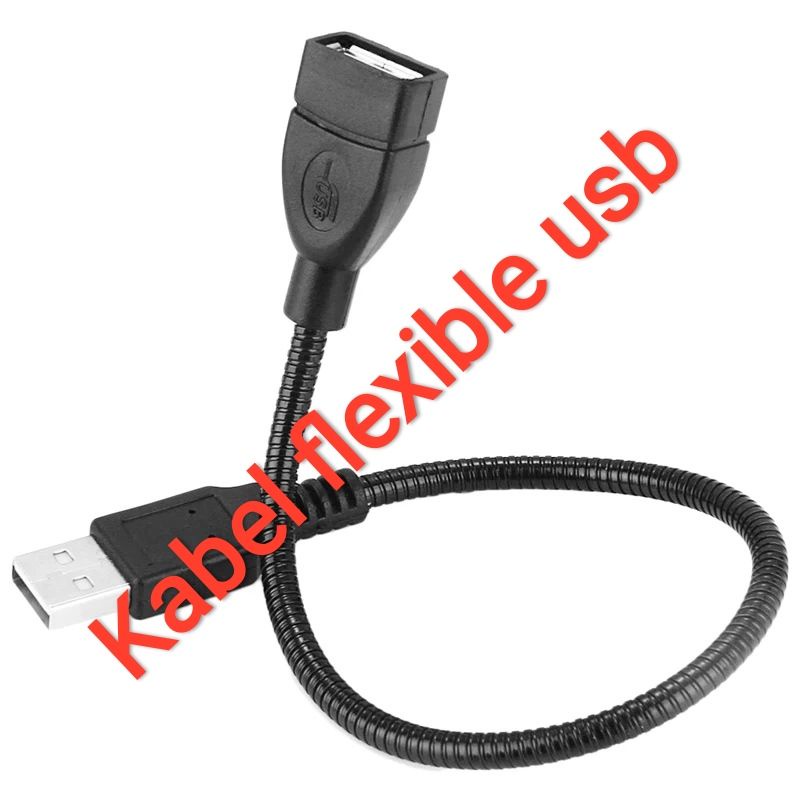 Kabel flexible  extension usb male to female bahan metal