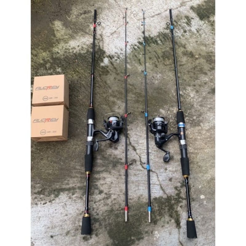 SATU SET PAKET JORAN PANCING MURAH KUJIRA FIBER SOLID 8-17lbs MAX DRAG 8KG