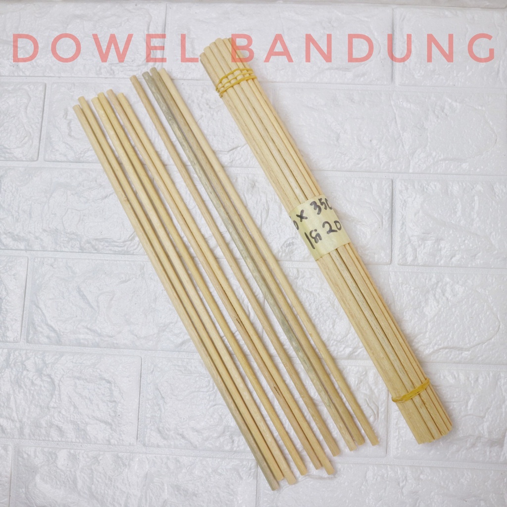 Dowel Kayu 6 mm Panjang 350 mm - Dowel Kayu Stik Bulat Diameter 6mm x 35cm