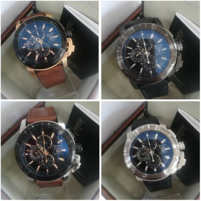 Jam tangan alexandre christie ac6519 leather original 6519