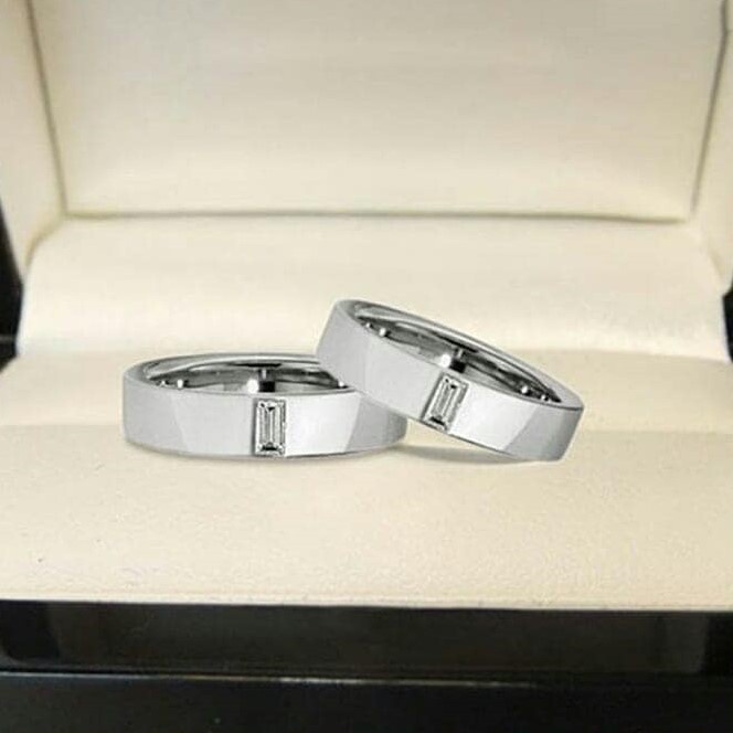 Cincin Perak Murni Emas Kawin Sepasang Cincin Hitam Tunangan Asli Nikah Perak Wedding Ring Silver 92