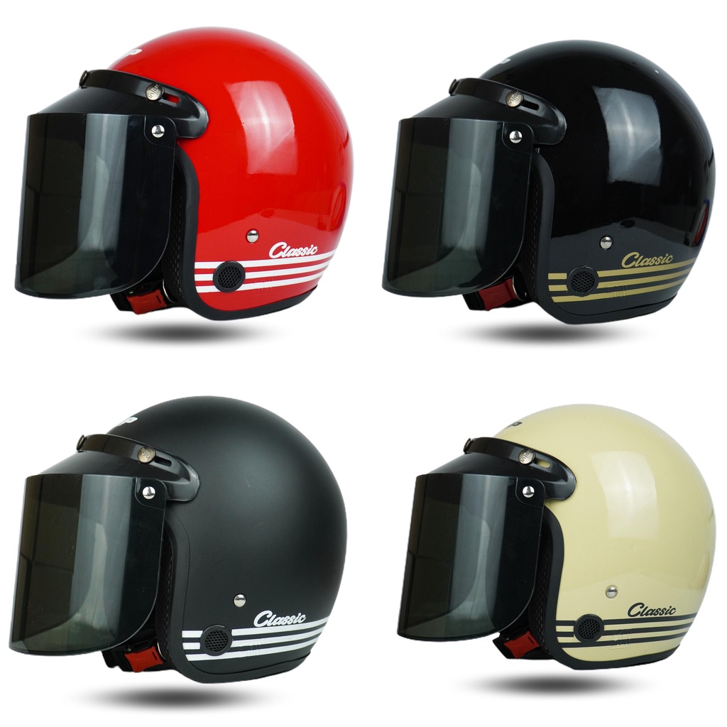 Helm Bogo Dewasa Retro Motor Sni Pria Wanita Terlaris