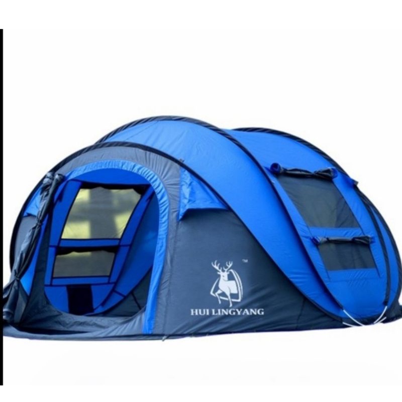 Hui lingyang Tenda Lipat Windproof  Waterproof  Tenda Camping-S-T414