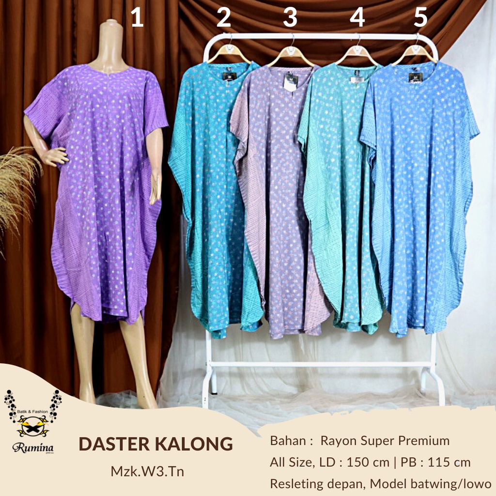 BISA COD DASTER LOWO / KALONG / BATWING DASTER BATIK CAP HALUS DASTER BATIK PEKALONHAN ORI BY RUMINA