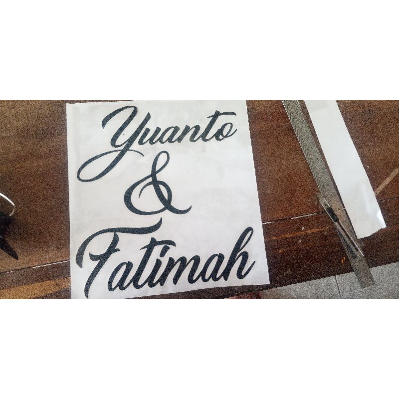 

cutting stiker nama mempelai