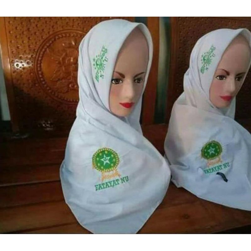 Jilbab/Kerudung fatayat || 2 bordir || saudia rawis