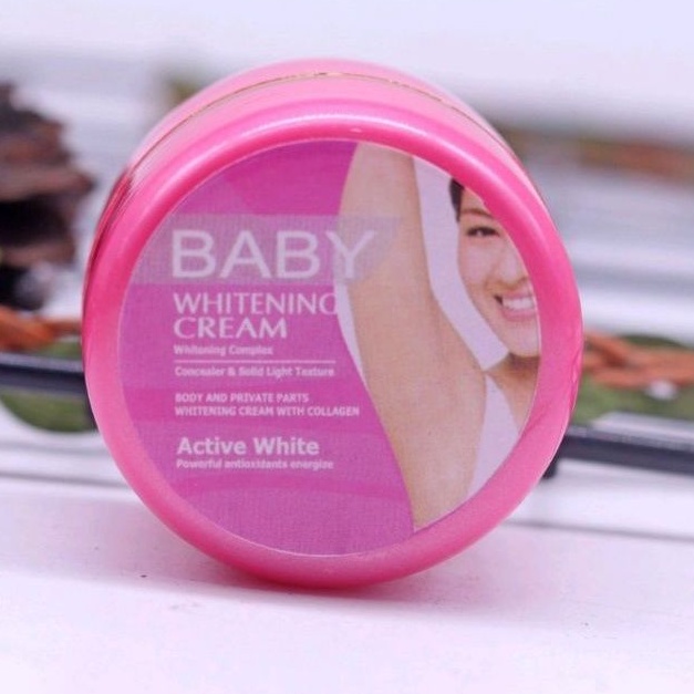 Baby Whitening Cream / Krim Pemutih Badan Leher Ketiak Selangkangan / Krim Pencerah Area Tubuh Gelap / Krim Pemutih Lipatan Gelap