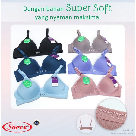 Bra BH Tanpa Kawat Super Soft Sorex 17238-4
