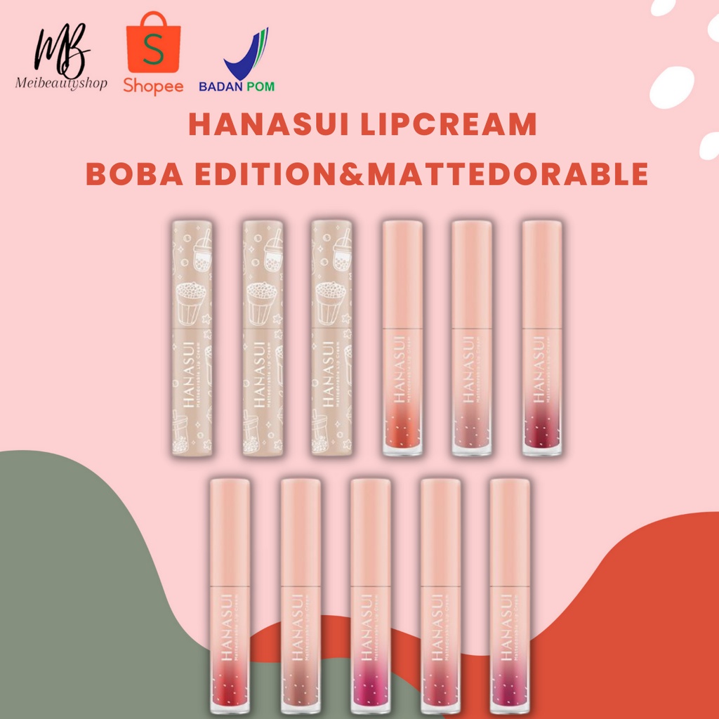 Hanasui Lipcream Mattedorable / Lipcream Boba Edition