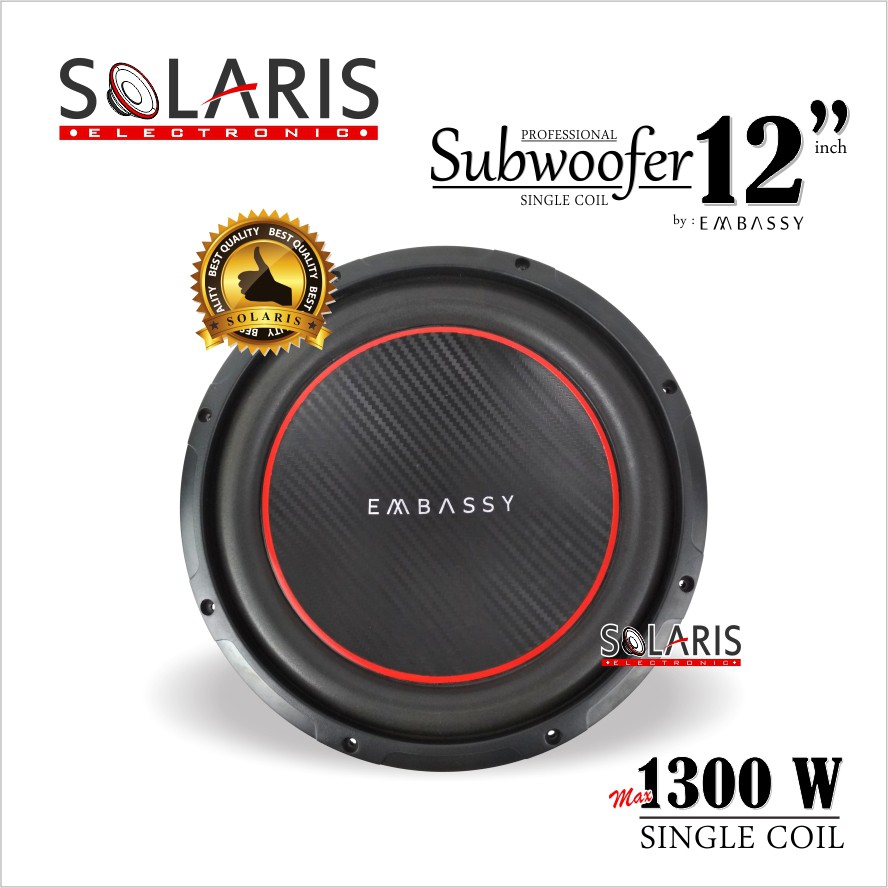 SUBWOOFER 12 Inch BADAK Embassy  ES 304S Ring Red Shopee 