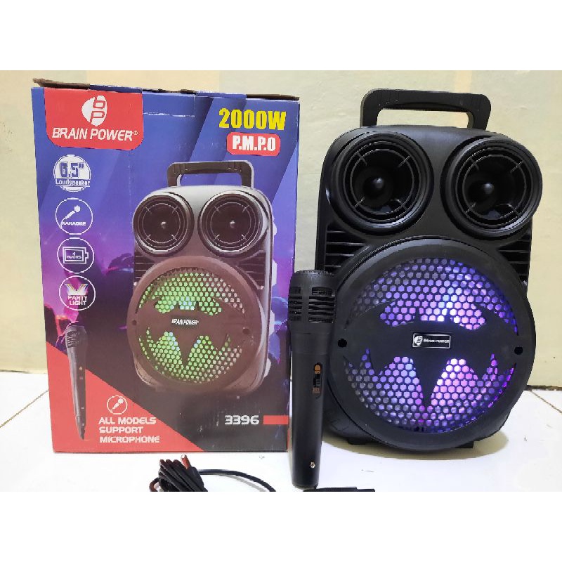 COD Speaker Karoke wireless bluetooth 6.5 inch 3391 KMS portable plus mic