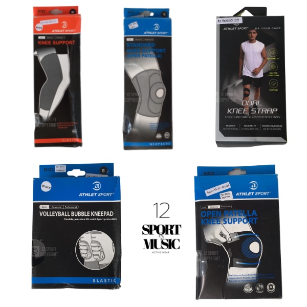 12 SPORT - Knee Support Athlet Sport 100% Original Athlet Sport Indonesia Deker Lutut Nylon Knee Pad
