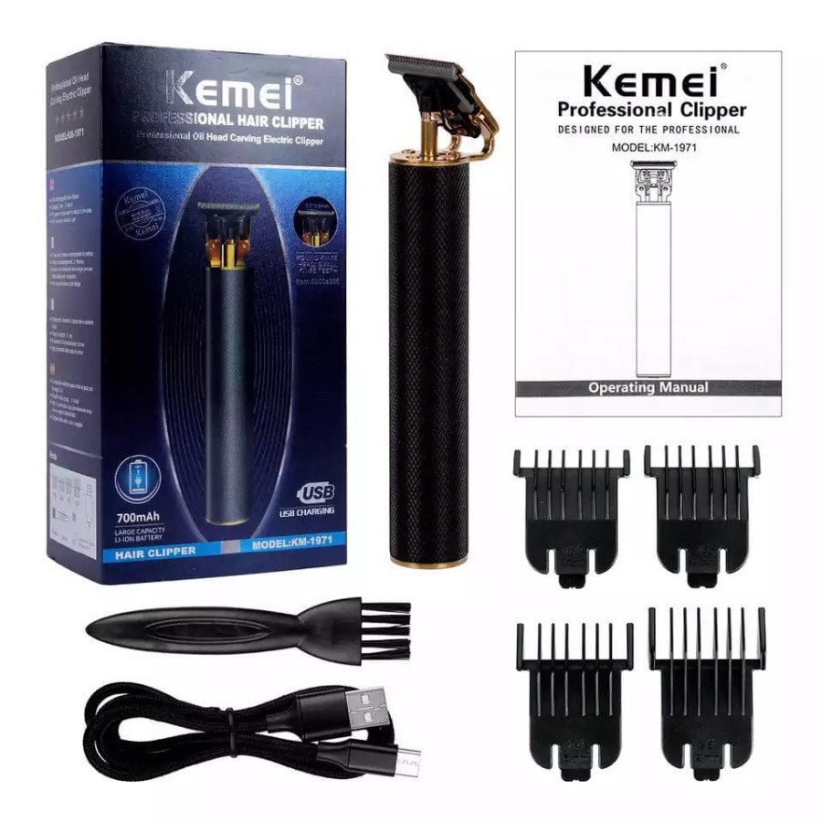 PROMO! 100% ORIGINAL Kemei Hair Clipper 1971 Pro Cordless Trimmer Alat Cukur Rambut KM-1971