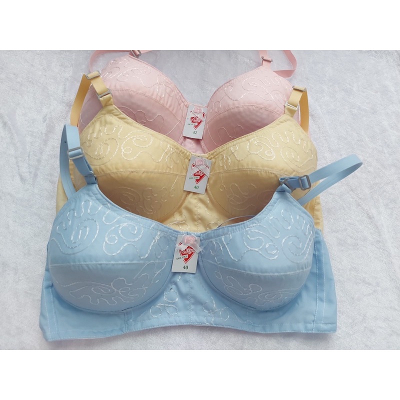 Lily bra bh kain tanpa kawat bahan katun