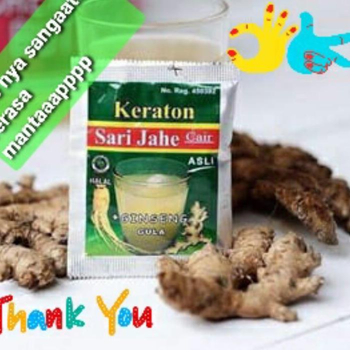 

イ Sari Jahe Keraton Cair Asli Plus Gingseng isi 12 Sachet ⤵