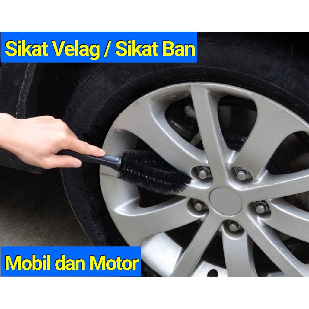 Sikat Velg Pembersih Velg Pelek Sikat Ban Mobil Motor Wheel Brush