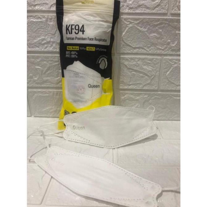 [ QUEEN MASK ] MASKER KOREA KF94 5PLY FACE MASK isi 10pcs MASKER KF94