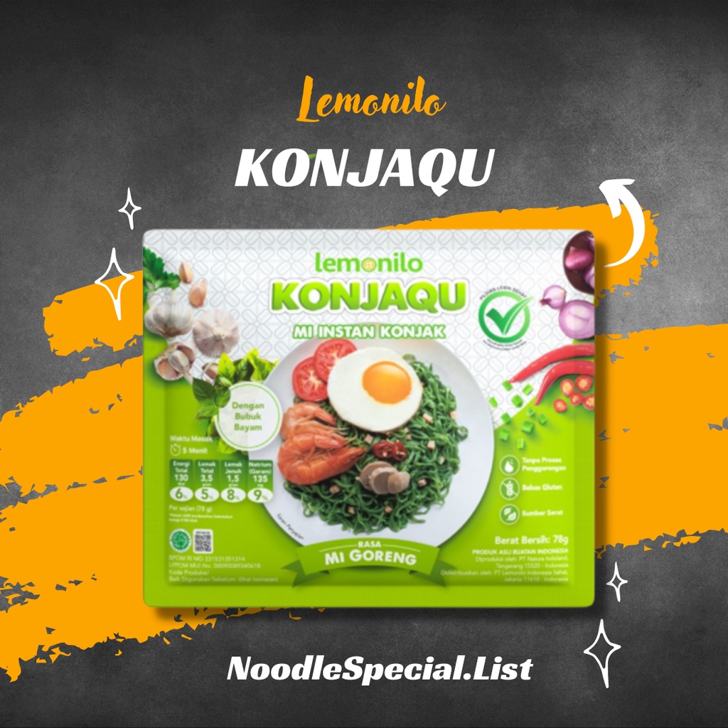 

(NEW) Lemonilo Konjaqu Mi Instan Konjak Rasa Mie Goreng / Mie Goreng Organik Diet Sehat Lemonilo