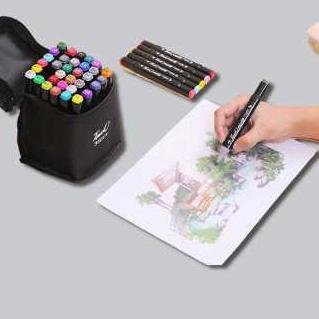 

[KODE NILOQ] Spidol Warna / Sepidol Warna Warni / Spidol Dual Side Fine Art Brush Pen Art Marker Set