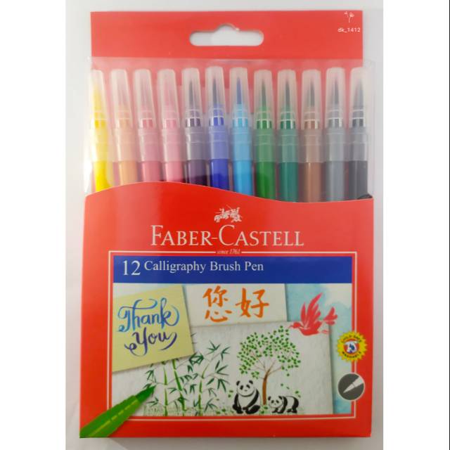 

Spidol Calligraphy Brush Pen Set 12 Faber Castell