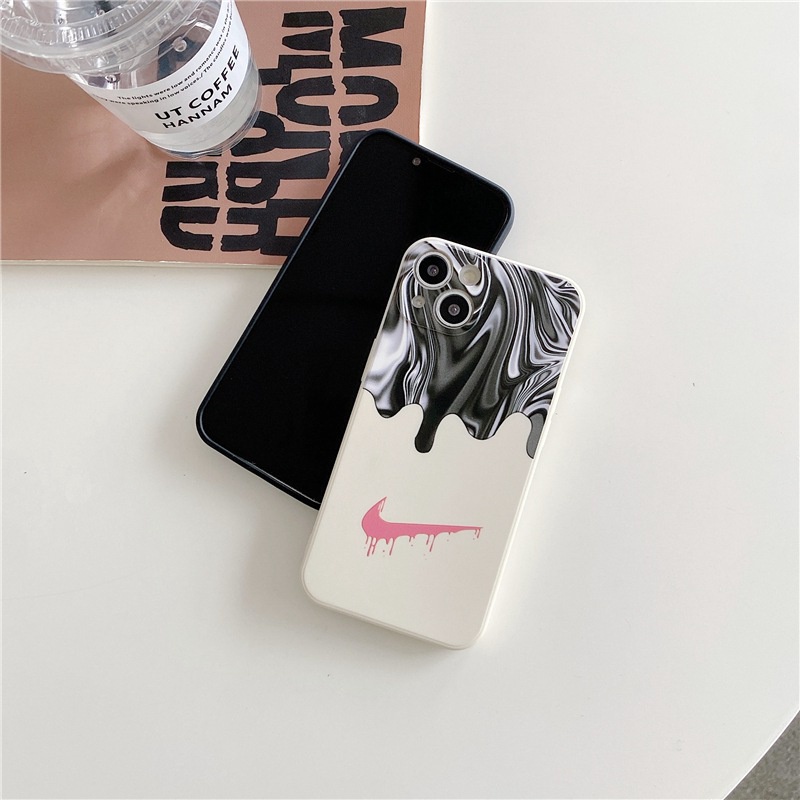 Fashion Nike &amp; Adidas Soft Case iP iPhone 7 8 + Plus X XR XS Max 11 12 13 Pro Max SE 2020 Black Casing