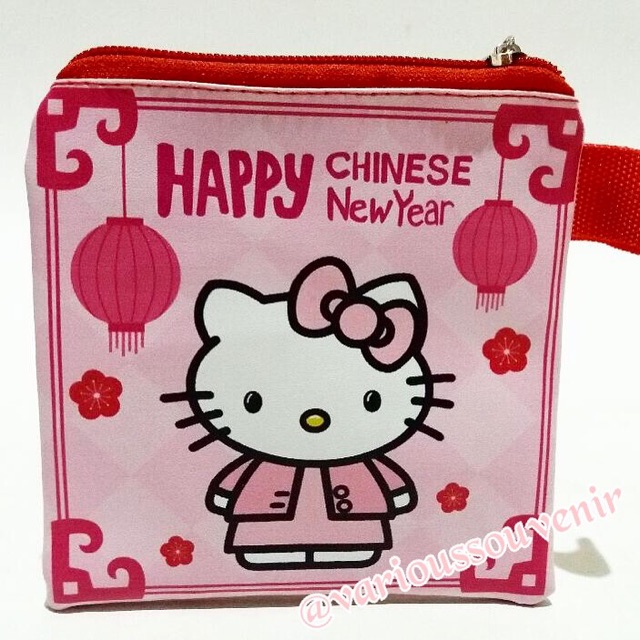 Dompet Angpao Imlek Hello Kitty Murah Chinese New Year Tahun Baru Cina Dompet Angpau warna Krem lucu