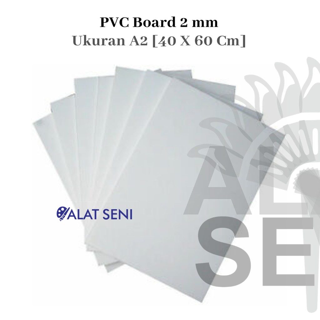 PVC Board 2mm Ukuran A2 [40 X 60 Cm]-Papan Pvc - 2Mm / PVC Foam Board