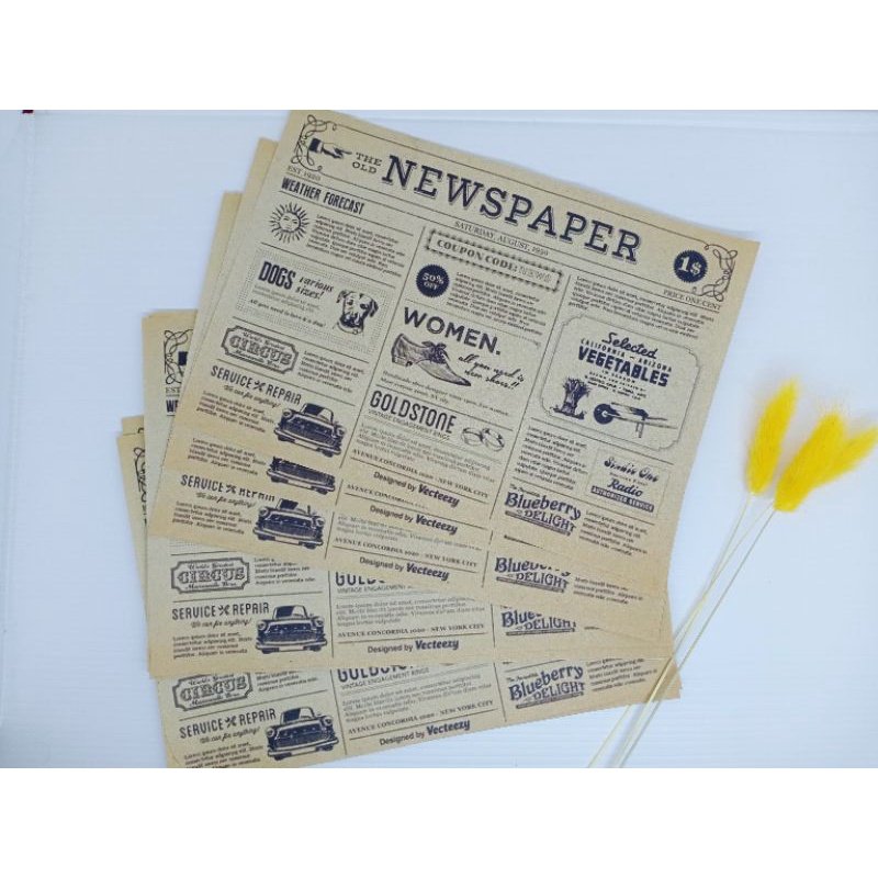 

newspaper vintage Journal koran lawas ukuran A5