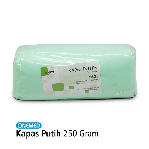 KAPAS PUTIH ONEMED 250 GRAM PAK - Kapas Cotton Daya Serap Tinggi 100 Gr Pembalut Luka Penyerap Cairan