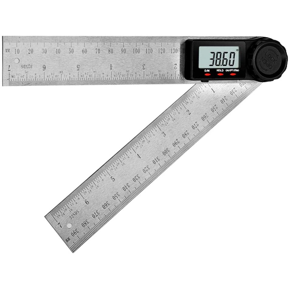 Goniometer Digital Angle Ruler Protactor Penggaris Bujur Derajat 200mm 2in1