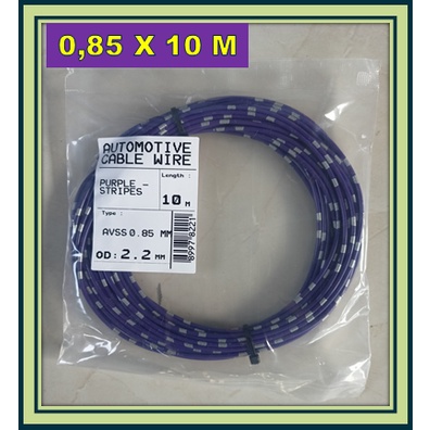 KABEL BINTIK 0.85 MM UNGU / KABEL 0,85 MM SERABUT TEMBAGA BODY MOBIL